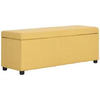 VidaXL Bank mit Staufach 116 cm Gelb Polyester
