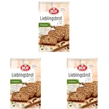 RUF Lieblingsbrot Kürbiskern, Brot-Backmischung, Brotmischung, Brotteig-Mischung, für Brot wie vom Bäcker, glutenfrei, ohne Mehl und Hefe, 1 x 600g (Packung mit 3)