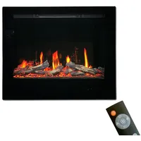 GLOW FIRE Elektrokamin Glow Fire SCM Elektrokamin Screen Motion, Elektrischer Kamin mit Fernbedienung, Timer, 3D Flammenspiel, LED Feuer 66 cm