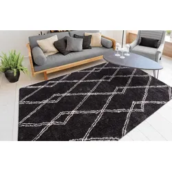 me gusta Teppich »Orlando 125«, rechteckig, 27 mm Höhe, Weicher Hochflorteppich, dezent gestaltet, Fußbodenheizung geeignet me gusta Anthrazit B: 120 cm   1 St.