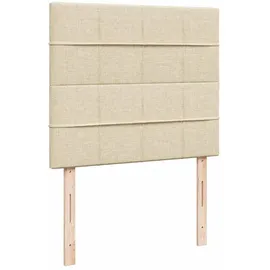 vidaXL Boxspringbett mit Matratze Creme 120x200 cm Stoff