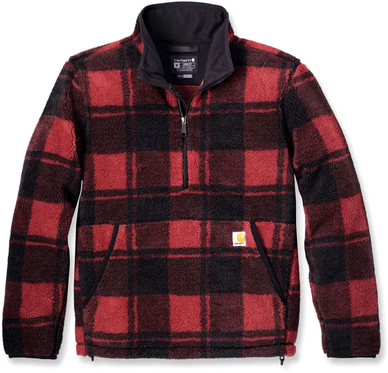 Carhartt 106443, pull en laine polaire - Noir/Rouge - XXL