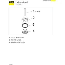 Viega Universalventil 5125, in G1 1/4 x 60mm Chromnickelstahl