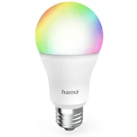 Hama Smarte WLAN-LED-Lampe, E27, Matter, 9W, RGBW, für Sprach-/App-Steuerung,