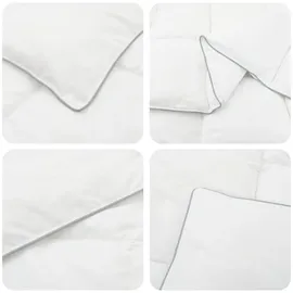 vidaXL Ganzjahresbettdecke Weiß 200 x 220 cm Bambusfaser