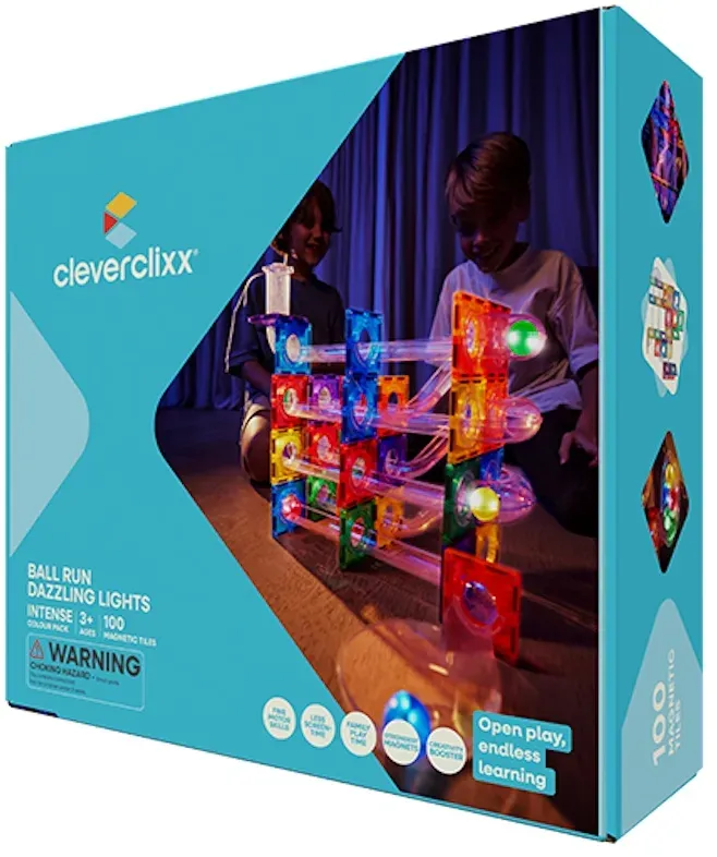 Cleverclixx Ball Run Dazzling Lights Pack Intense / Magnetstein - Kugelbahn