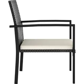vidaXL Gartenstuhl 59,2 x 67,7 x 38,2 cm schwarz 4 St.