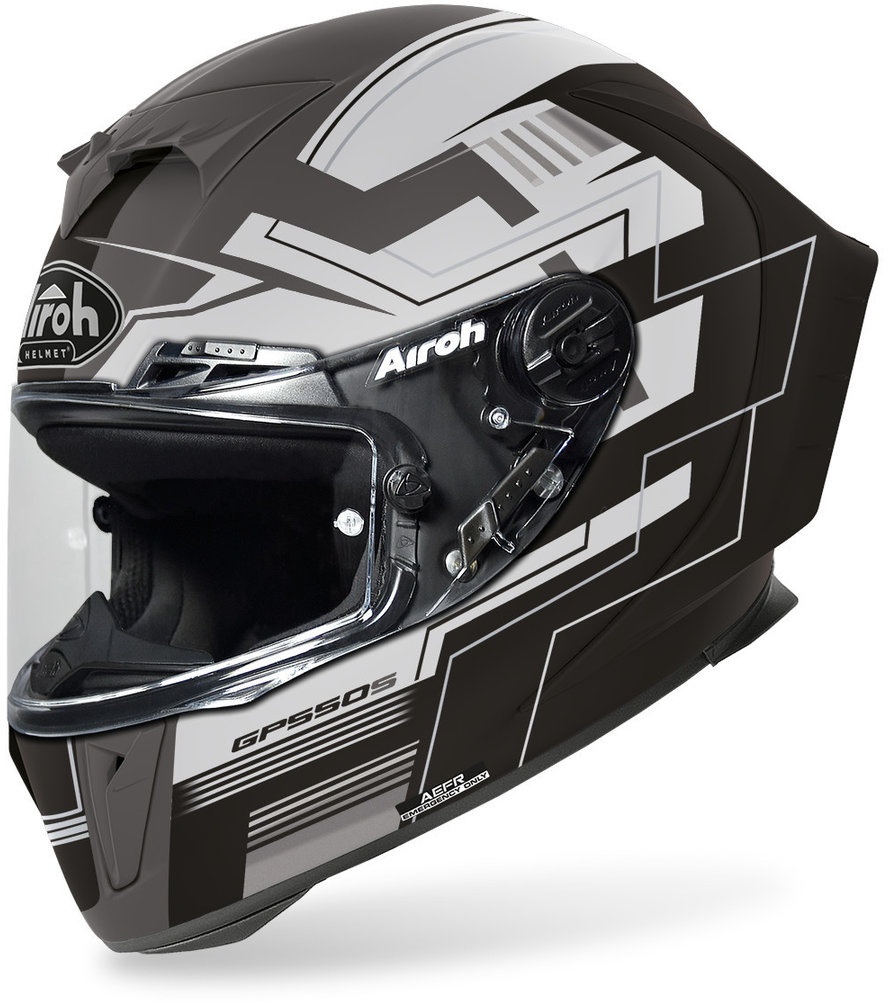 Airoh GP 550S Challenge Helm, zwart-grijs, XS