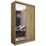 masseno Schwebetürenschrank PATRIZIA 120 x 216 x 61 cm Braun