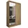 masseno Schwebetürenschrank PATRIZIA 120 x 216 x 61 cm Braun