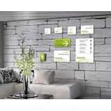 Signsystems® Türschild New Age Metall silber 12,0 x 12,0 cm, 1 St.