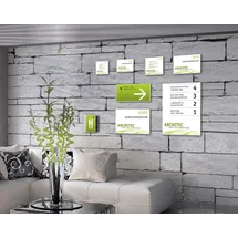 Signsystems® Türschild New Age Metall silber 12,0 x 12,0 cm, 1 St.