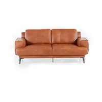 W.Schillig Couch Lederbezug 2-Sitzer Braun