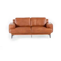 W.Schillig Couch Lederbezug 2-Sitzer Braun