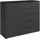 LeGer Home by Lena Gercke Kommode SERINA 120 x 100 x 42 cm Schwarz / Schwarz Mattglas
