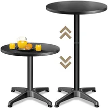 CASARIA Stehtisch Ø 60 x 70-115 cm Schwarz