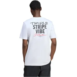 adidas Triple Stripe Vibe Graphic T-Shirt weiß XXL