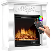 Kesser Elektrokamin, Elektrokamin Standkamin Kamin elektrisch mit LED 3D-Flamme weiß