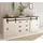 furn.design Sideboard 201 x 91 x 43 cm Weiß / Anthrazit