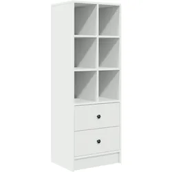 vidaXL Weißes Regalsystem Weiß MDF Standard Weißes Regalsystem