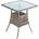 Polyrattan Balkontisch Rattan Tisch Beistelltisch Gartentisch 57 cm Beige-Braun