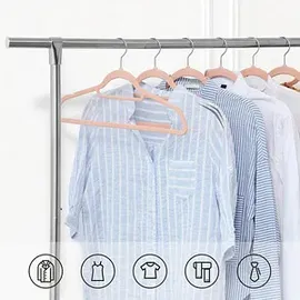 Songmics Kleiderbügel rosa, 50 St.