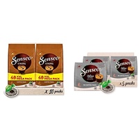 Senseo Pads Strong - Aromatischer Kaffee RA-zertifiziert - 10 Megapackungen XXL x 48 Kaffeepads & ® Pads Typ Italian Style - Kaffee mit dunkler Röstung - RA zertifiziert - 5 Packungen x 16 Kaffeepads