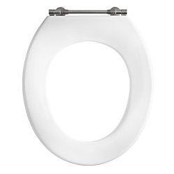 Pressalit WC-Sitz 53011-BY3999 weiß polygiene, ohne Deckel, Standard, Spezialscharnier BY3, fest, Edelstahl