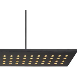 GLOBO Led Hängeleuchte Pendelleuchte Esstischleuchte Wohnzimmerlampe, Metall schwarz Holz, 3 Stufen Dimmer Memoryfunktion, 40w 2000lm 3000k warmweiß, H 120 cm