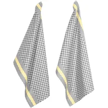 PAD "Pit reloaded" grau gelb Grubentuch Geschirrhandtuch