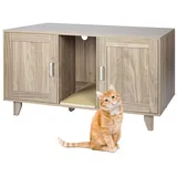 Relaxdays Katzenschrank XXL für Katzenklo Grau