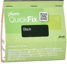 Plum QuickFix Black Pflaster, atmungsaktiv 5522 , 1 Packung = 45 Stück