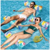 Wasserhängematte 4 in 1 Poolspielzeug 2 Stück Luftmatratze XL
