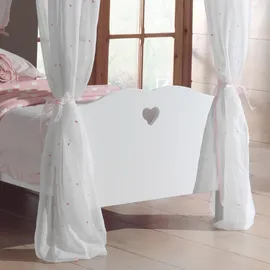 Vipack Himmelbett Amori 90 x 200 cm Textil weiß