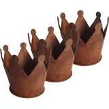 UNUS Krone Rost Ø9,5 cm, Gartendeko Rostoptik, Edelrost Deko für Garten und Zuhause