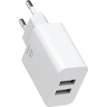 Wisam® Mcdodo CH-6720 Dual USB Fast Travel Charger Ladeadapter Ladegerät Wandladegerät mit iOS Kabel (1M) Weiß - Weiß