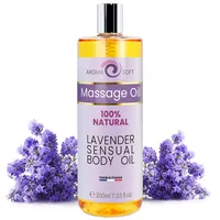 bleu & marine Bretania Traubenkernöl Massageöl | Beruhigende Lavendel Duft | Hautpflegende Antioxidantien und Vitamin E | Luxuriöses Massageerlebnis | Ideal als Badeöl, Entspannungsgeschenk 200 ml