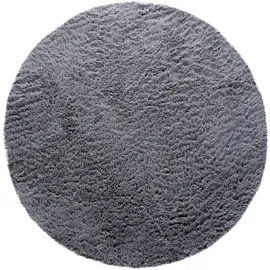 Paco Home "Silky 591", grau, Ø 80 Cm Rund