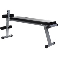 ScSPORTS® Hantelbank - Klappbar, Verstellbar, Flach/Negativ, mit Beinfixierung, bis 120 kg, Stahl, Rot/Schwarz - Sit Up Bank, Bauchtrainer, Trainingsbank, Flachbank, Fitnessbank für Zuhause (Schwarz)