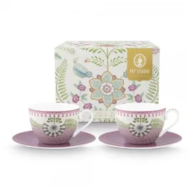 Pip Studio Cappuccinotasse 0,28 l Lila 4 St.