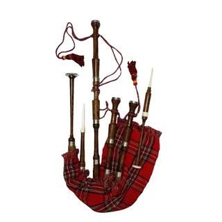 Great Highland Dudelsack Palisander Natur-Finish Plain Mounts/Dudelsack Schilfrohr