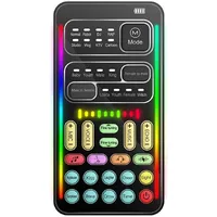Tragbarer Stimmenverzerrer Elektronische Klangerzeuger Stimmveränderer Sprachmodulator mit LED Leuchten, 8 Verschiedene Stimmen, Kompatibel mit Handy, Telefon, PC, Laptops, etc