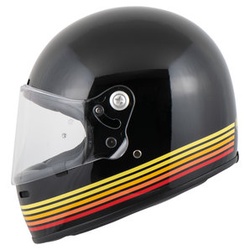 Vintage Evo Motorrad Helm schwarz XL