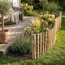 Creative Home Staketenzaun 3 m x 35 cm Haselnuss