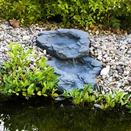 esotec Bachlaufschalen-Set 2-teilig mit Solarpumpe für Gartenteich 101308