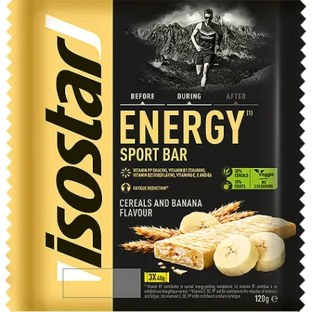 Isostar High Energie Sport Riegel Geschmack Getreide & Banane 3x40g