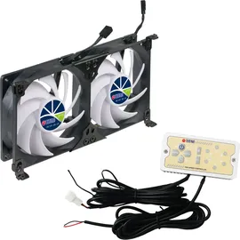 Titan Kühlschrank-Doppellüfter 92x25mm TTC-SC22(A)/V2+ schwarz