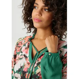 Aniston CASUAL Schlupfbluse mit farbenfrohen Blüten Schwarz 38