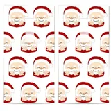 20 einzelne Taschentücher Weihnachten Weihnachtsmann mit bester Laune. 2 Packungen mit 10 einzelnen Papiertaschentücher bedruckt als Geschenk.