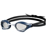 arena Cobra Core Swipe Unisex-Wettkampfbrille für Erwachsene, Schwimmbrille mit Gebogenen Gläsern, Anti-Beschlag, UV-Schutz, 5 Austauschbare Nasenstege